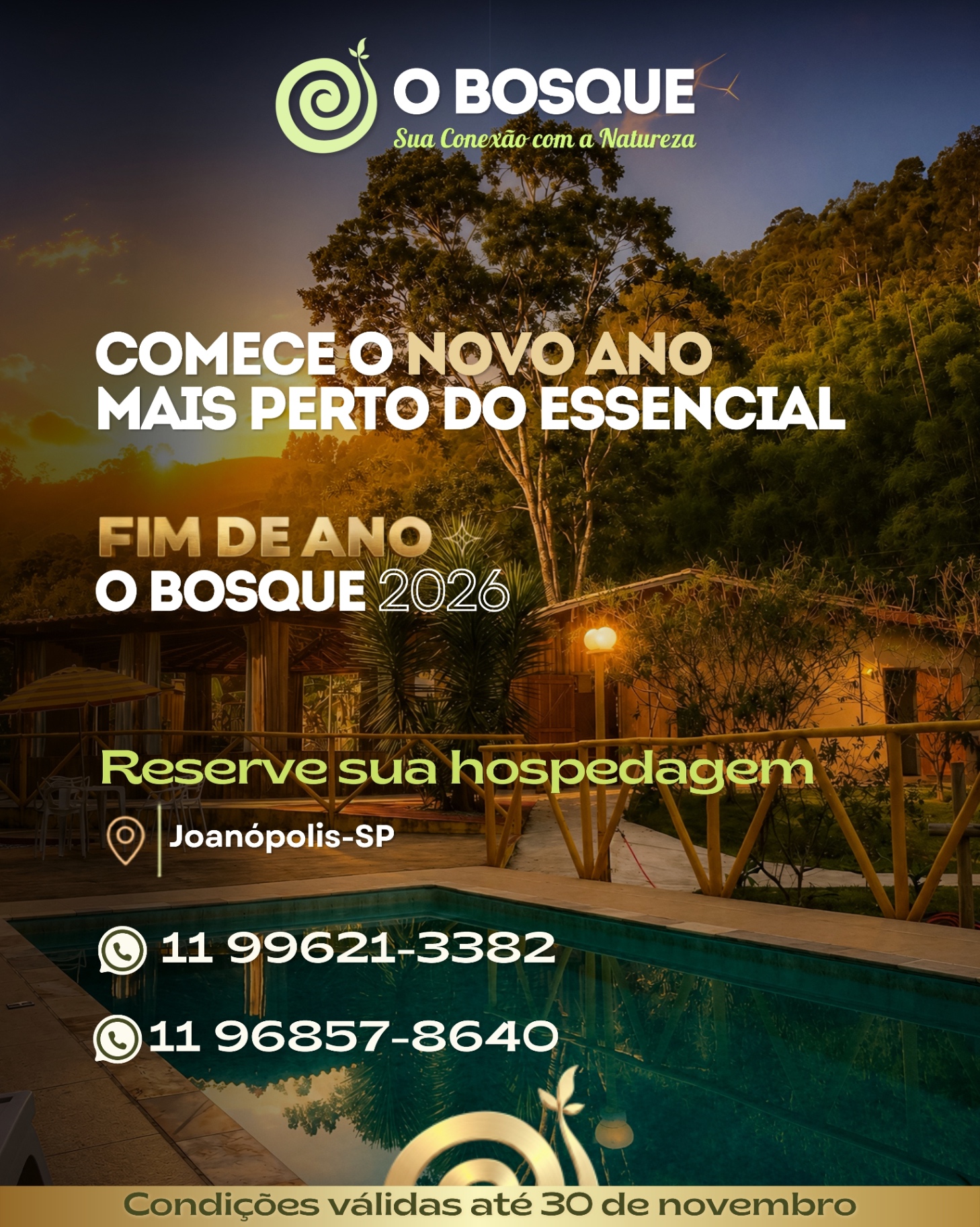 Comece o novo ano mais perto do essencial · reserve sua hospedagem