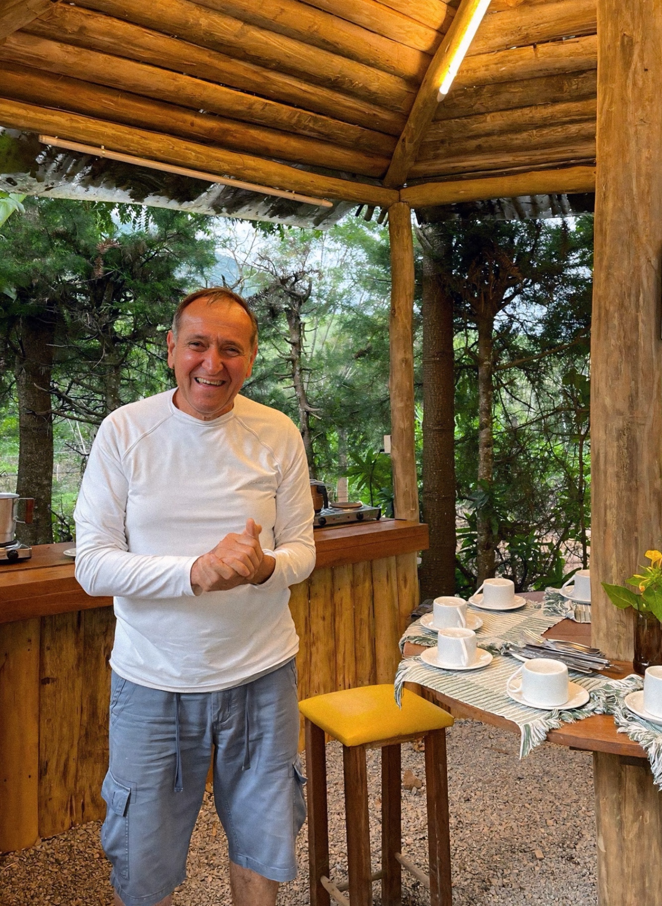 Oscar no café da manhã do Bosque
